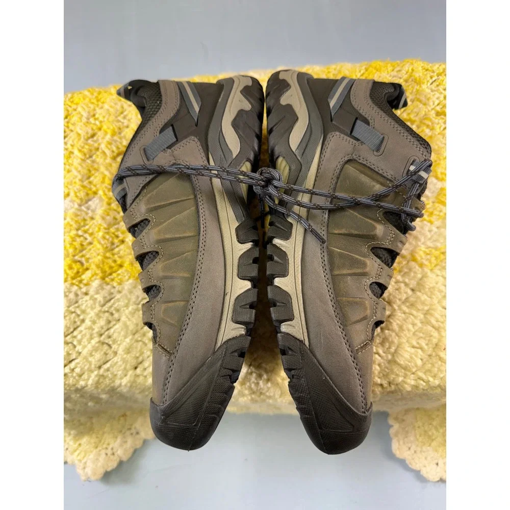 Keen Voyageur Mens 11 Waterproof Hiking Shoes Brown Gray Low Top 1017785